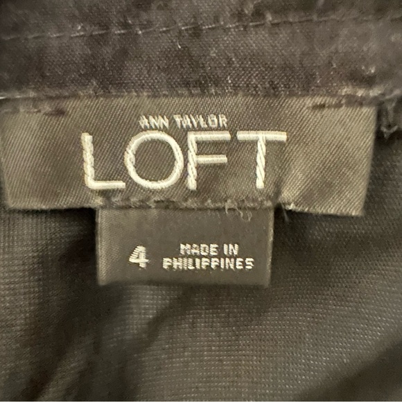 LOFT black velvet crossover neck v neck romper 4 - Picture 12 of 14